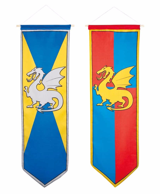 Banner decoración medieval 100x30cm unid
