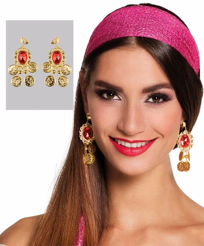 Pendientes Bailarina con perla y monedas
