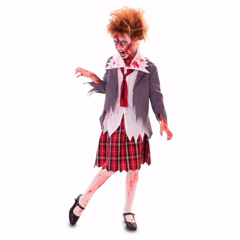 Disfraz Colegiala Zombie niña
