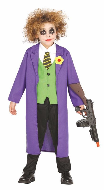 Traje de palhaço louco infantil