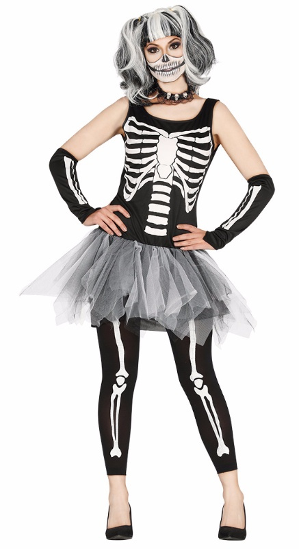 Disfraz Skeleton tutu mujer