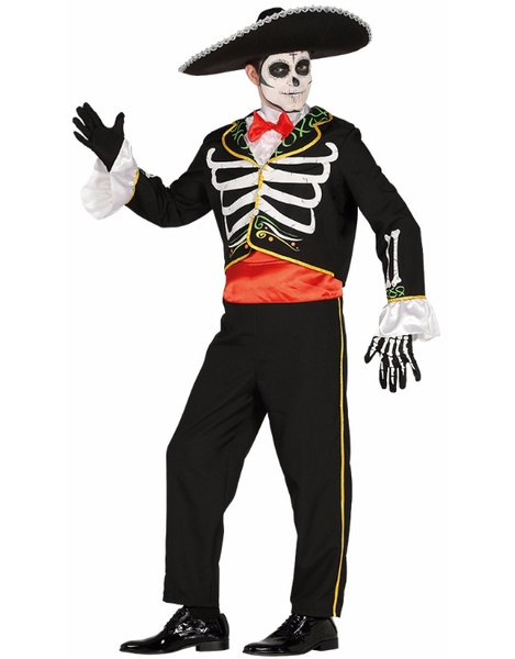 Disfraz Esqueleto Mariachi para Hombre Disfraz Esqueleto Mariachi para Hombre