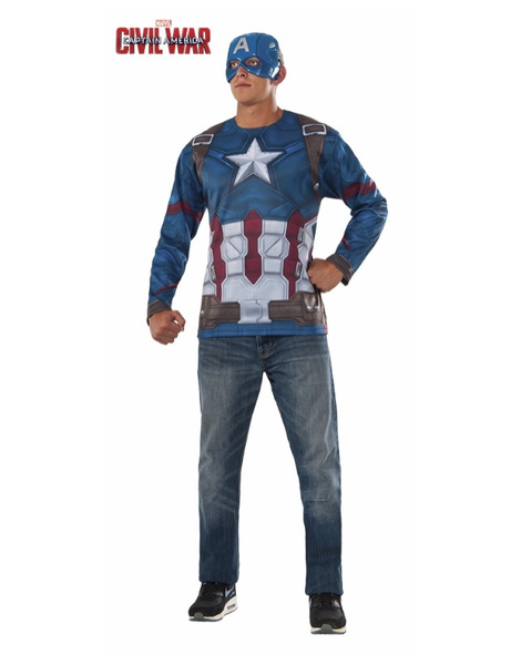 Notable hogar Conveniente Camiseta Capitán América Hombre
