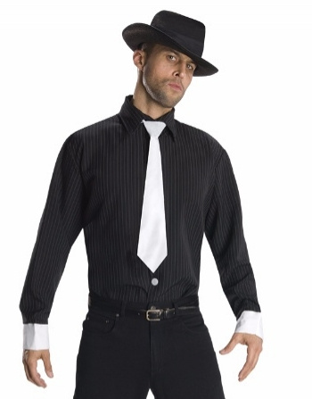 Set Ganster: Camisa+sombrero+corbata