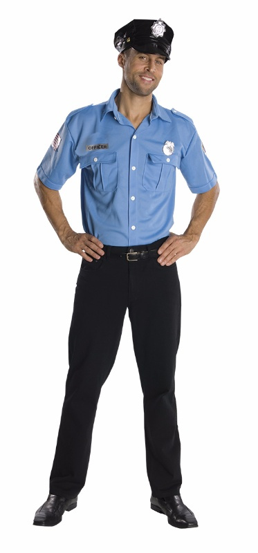 Disfraz Camisa Policia-Gorra y placa Ad.