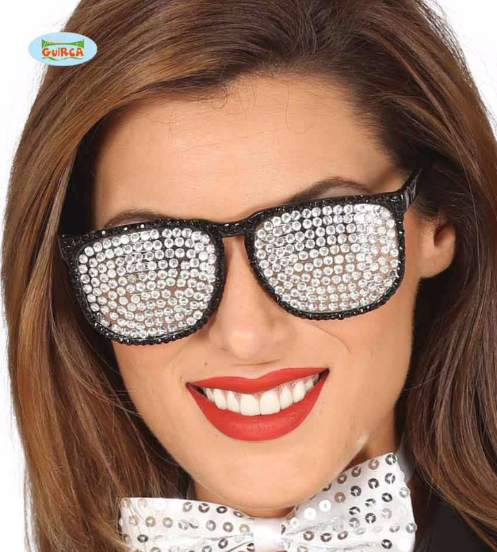 Gafas con brillantes plata