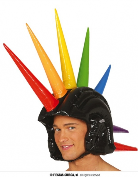 Crista inflável multicolorida