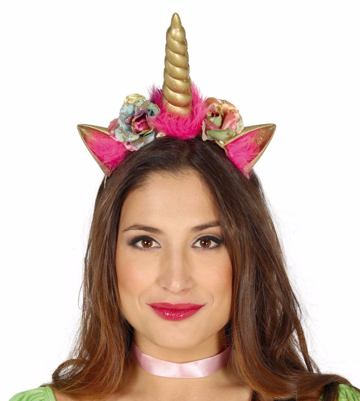 Diadema Oro Unicornio deluxe