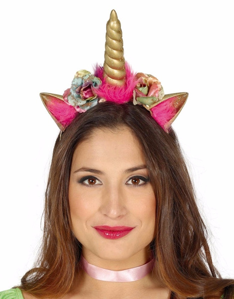 Diadema Oro Unicornio deluxe