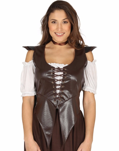 Chaleco de cuero mujer
