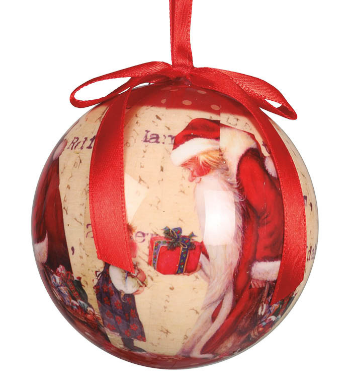 Blister 6 bolas Decoracion Santa claus