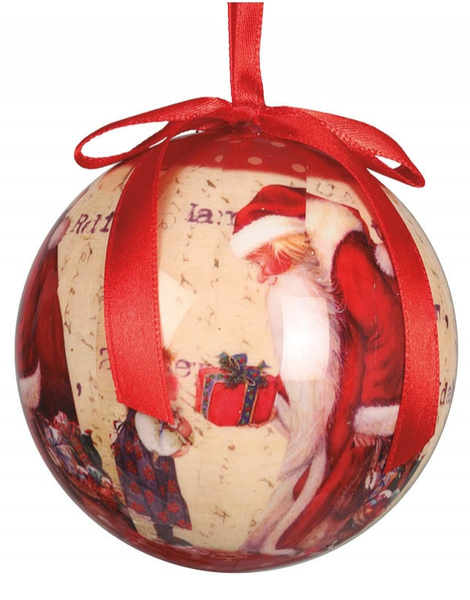 Blister 6 bolas Decoracion Santa claus
