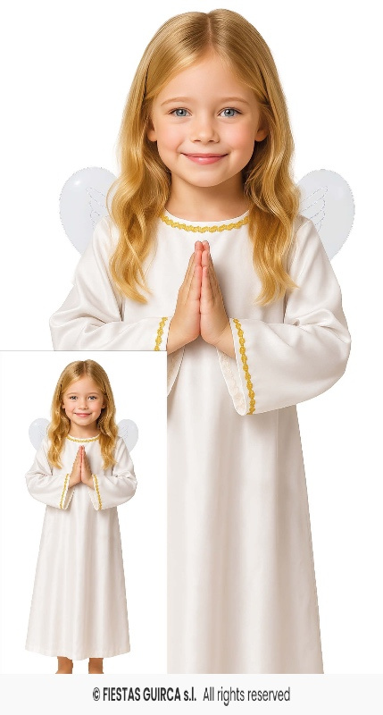 Traje pequeno anjo com asas
