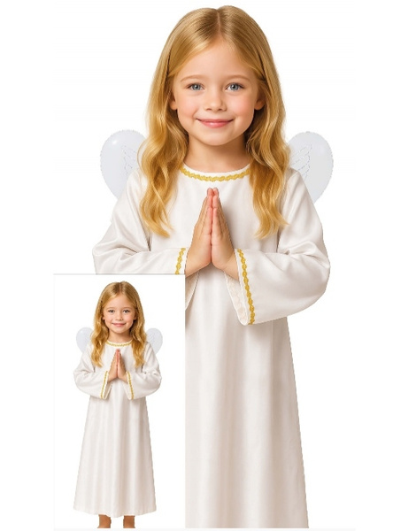 Traje pequeno anjo com asas