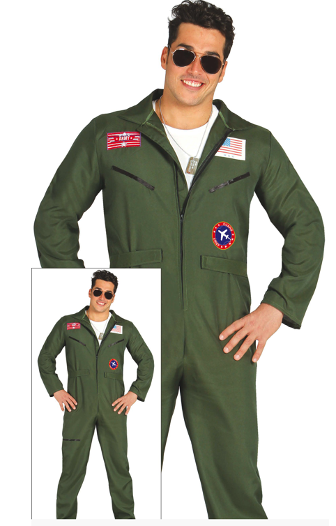 Fato de piloto de caça adulto