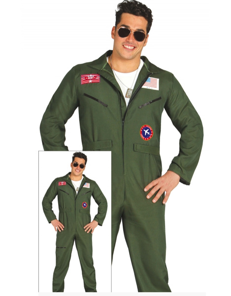 Fato de piloto de caça adulto