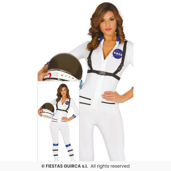 Mulher de astronauta de fantasia