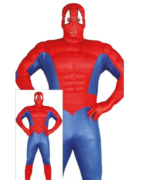 Fato de super-herói musculoso adulto