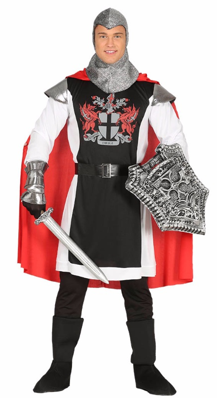 Fato de cavaleiro medieval para homem