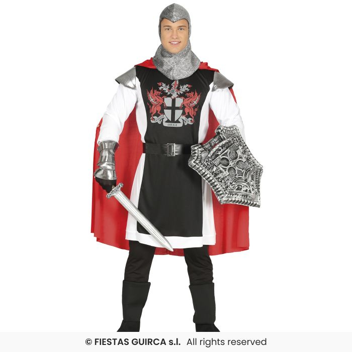 Fato de cavaleiro medieval para homem