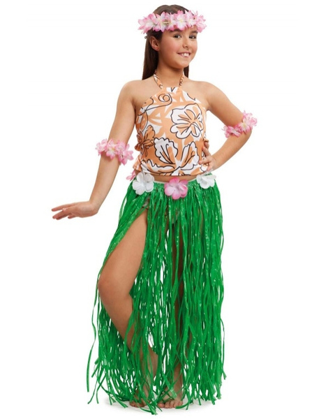 Noveno guión harina Disfraz Hawaiana Chic infantil