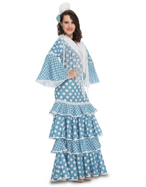 Disfraz Flamenca turquesa mujer T.ML