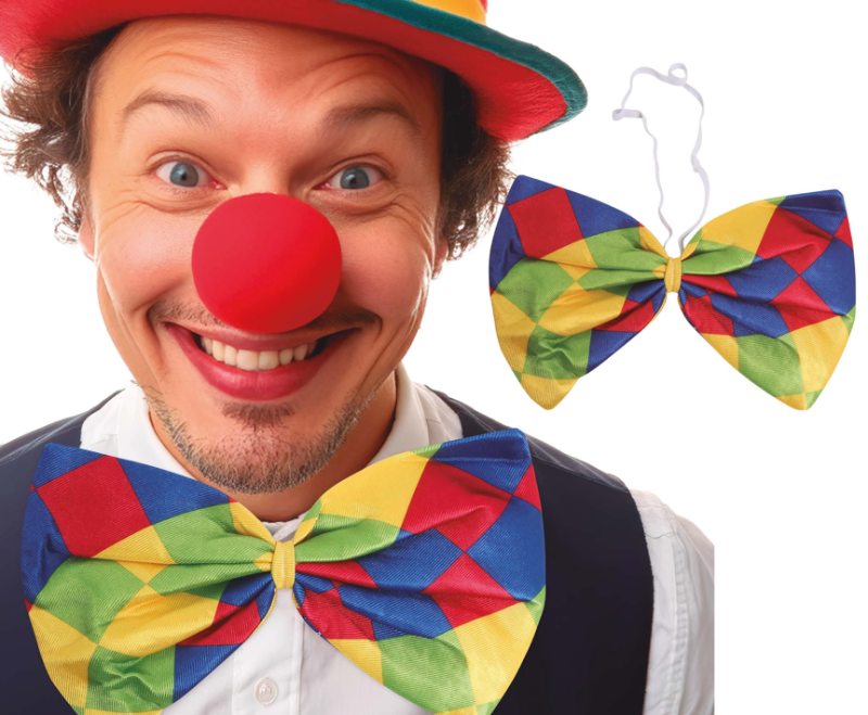 Pajarita payaso cuadros 29 cms.