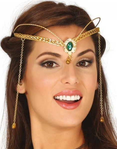 Diadema medieval metálica dorada