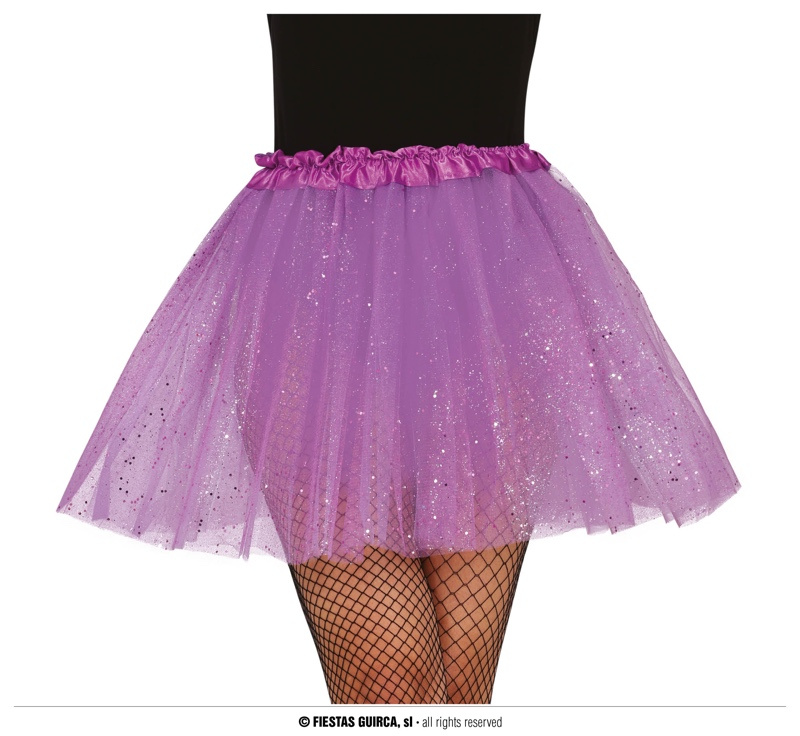 Tutu adulto purpurinas cores sortidas