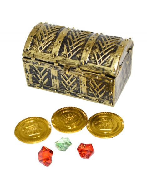 Cofre pirata con monedas