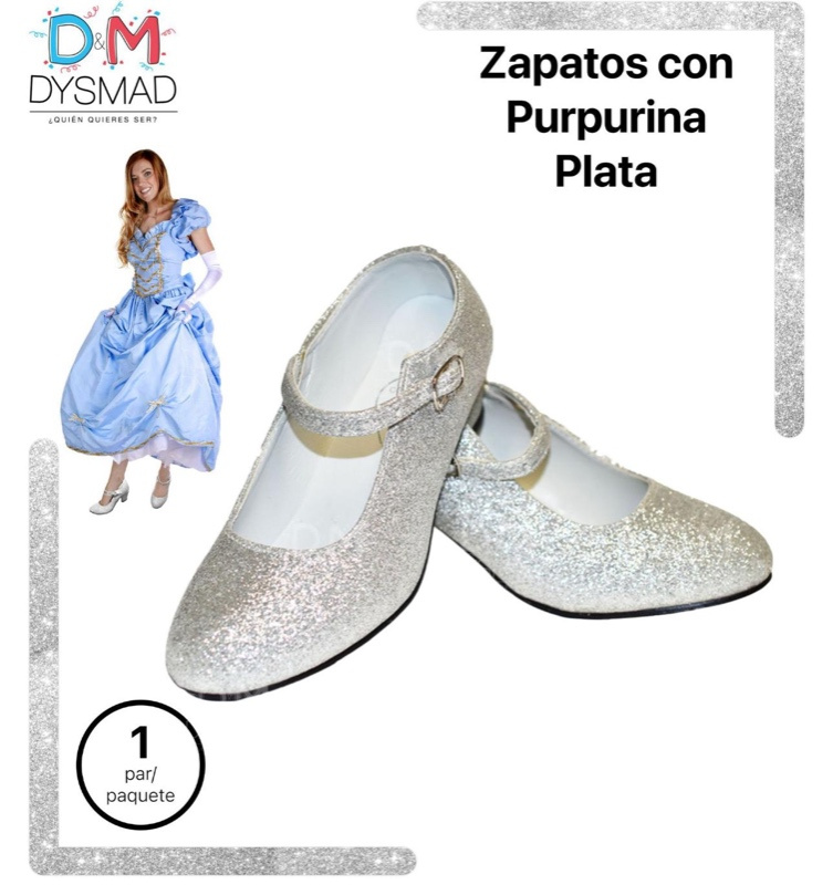 Zapatos de tacon con purpurina
