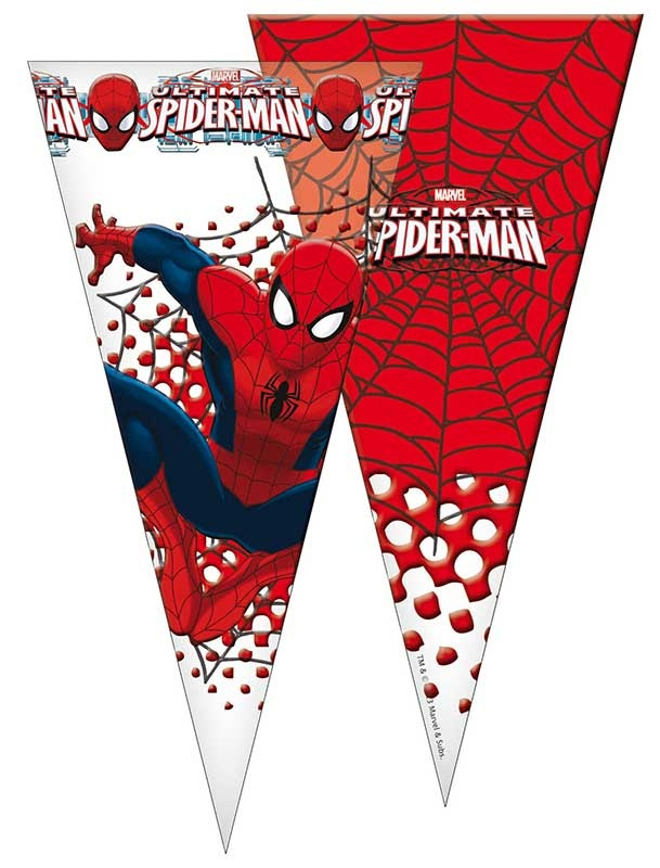 Bolsa cono Spiderman 6 unid.