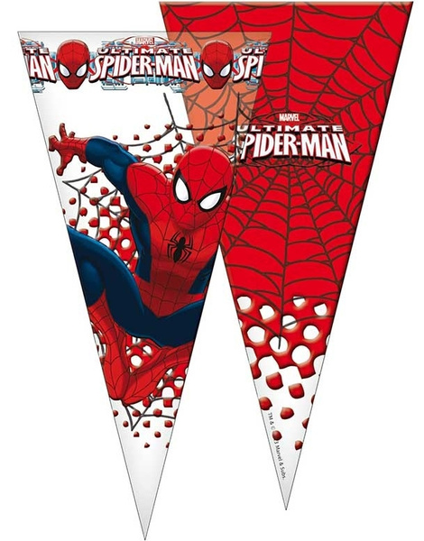 Bolsa cono Spiderman 6 unid.