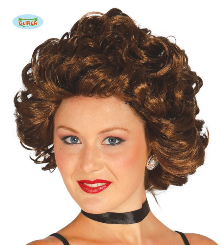 Peluca castaña mujer