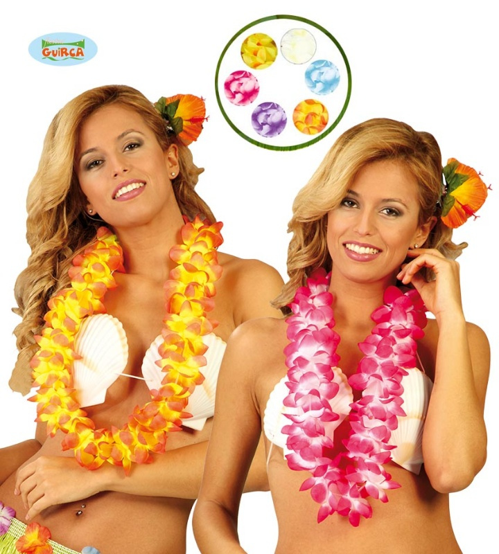 Collar Hawaiano Bicolores  Surtidos
