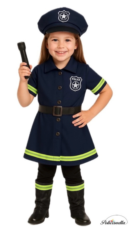 Fato de polícia para menina