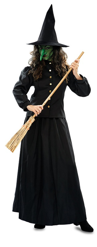Mulher de bruxa clássica de disfarce