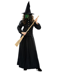 Mulher de bruxa clássica de disfarce