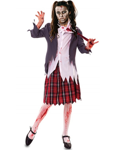 Disfraz de Zombie Colegiala para Mujer Disfraz de Zombie Colegiala para Mujer
