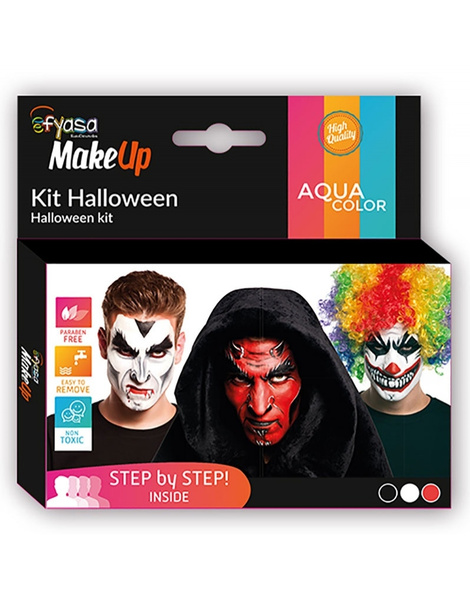 Kit Halloween maquillaje 3 colores 3x2gr