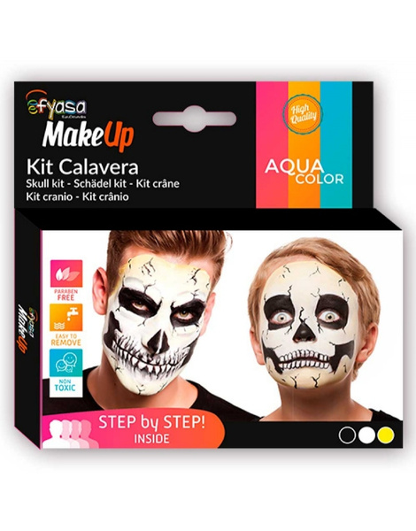 Kit Calavera maquillaje 3 colores 3x2gr