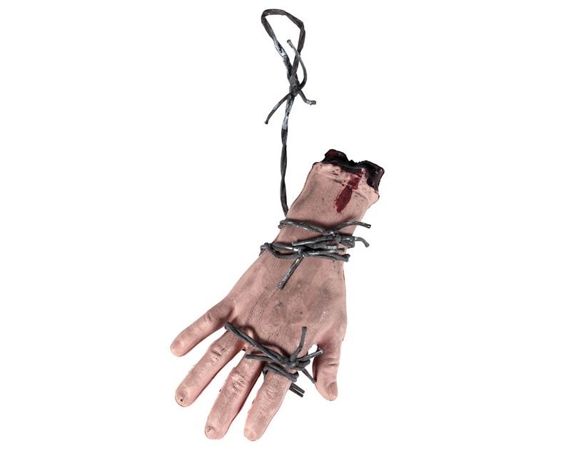 Mano sangrienta con alambre 22.5x10 cm