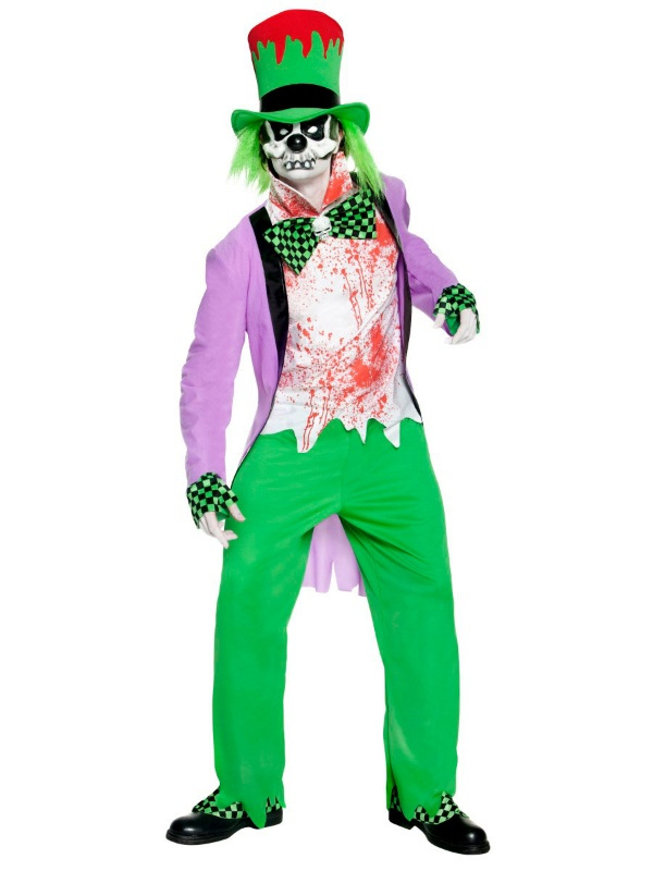 Disfraz de Sombrerero Zombie+mascara Ad.