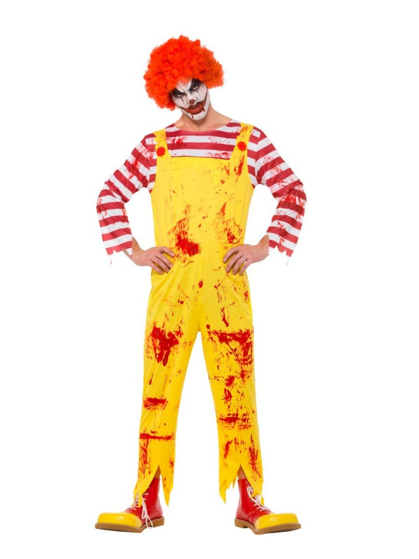 Disfraz Payaso Terrorífico Amarillo AD.