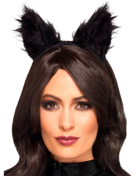 Orejas de Gata Negra con pelo largo