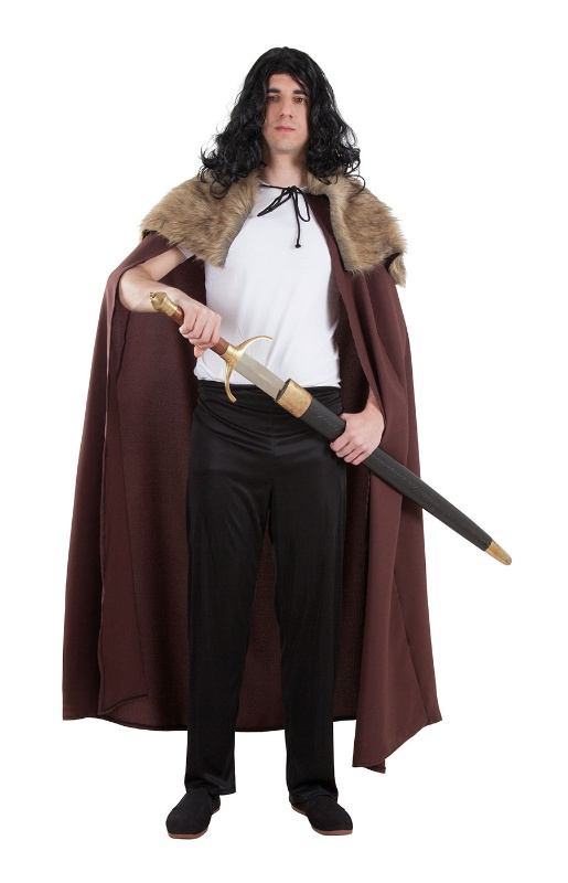 Manto medieval com cabelo adulto