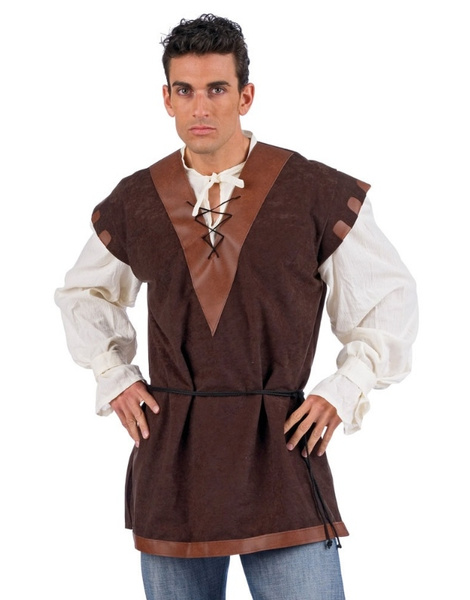 carne de vaca Condicional Posible Camisa con chaleco medieval hombre
