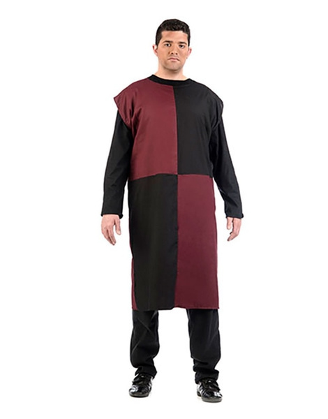 Sobrevesta Medieval Burdeo/Negro  hombre