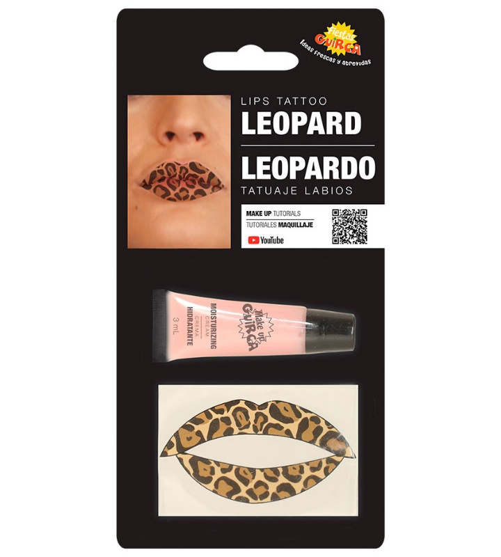 Tatuaje labios leopardo con hidratante