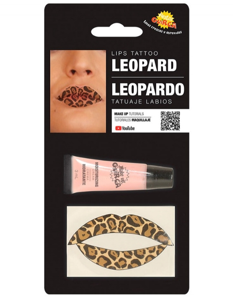 Tatuaje labios leopardo con hidratante